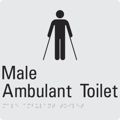 Ambulant Male Toilet Braille Sign
