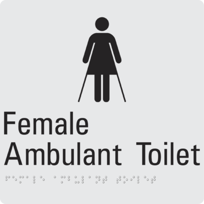 Ambulant Female Toilet Braille Sign