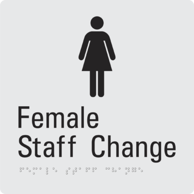 Female Staff Change Room Braille Sign