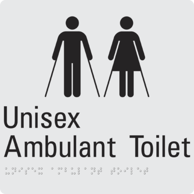 Ambulant Unisex Toilet Braille Sign