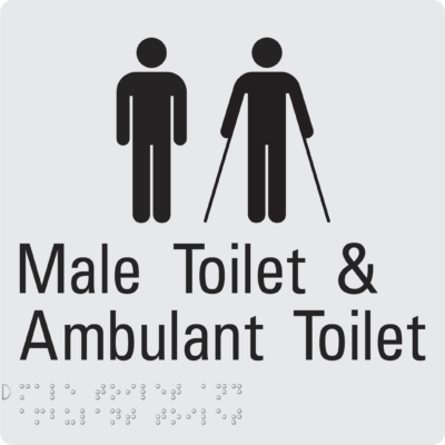 Male & Ambulant Toilet Braille Sign