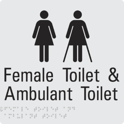 Female & Ambulant Toilet Braille Sign