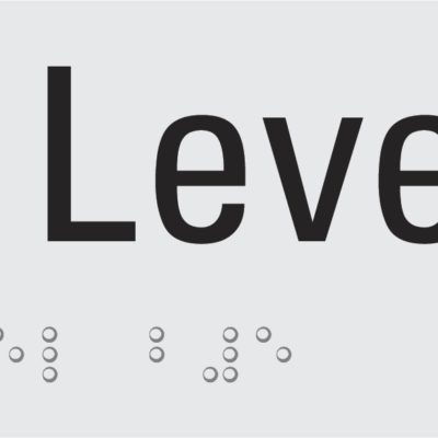 Exit Level B5 Braille Sign