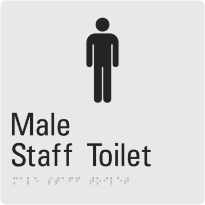 Male Staff Toilet Braille Sign