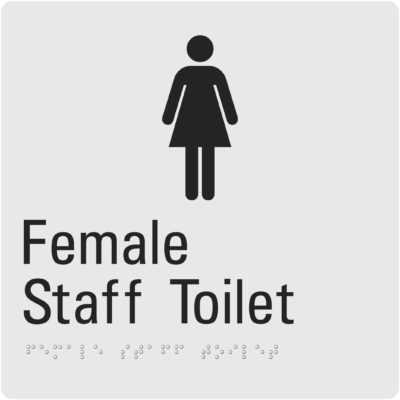 Female Staff Toilet Braille Sign