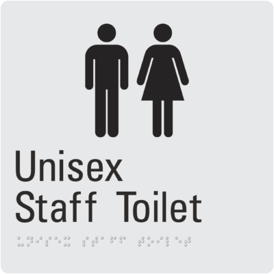 Unisex Staff Toilet Braille Sign
