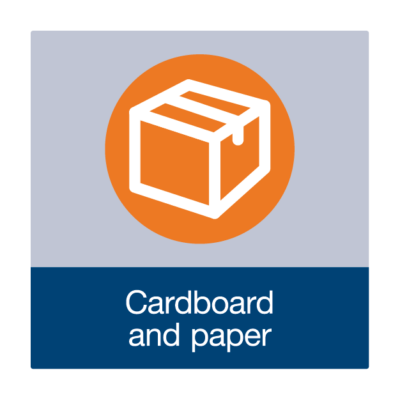 Cardboard and Paper Waste Facility Management Sign