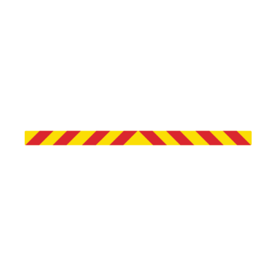 Full Width Striped Heavy Vehicle Rear Marker