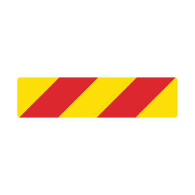 Horizontal Striped Heavy Vehicle Rear Marker LH
