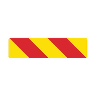 Horizontal Striped Heavy Vehicle Rear Marker RH