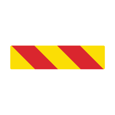 Angled Striped Heavy Vehicle Rear Marker RH
