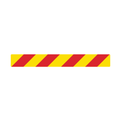 Horizontal Striped Heavy Vehicle Rear Marker LH Large