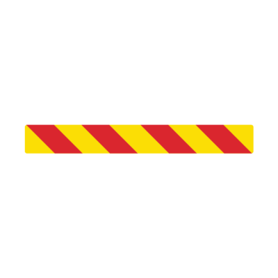 Horizontal Striped Heavy Vehicle Rear Marker RH Large