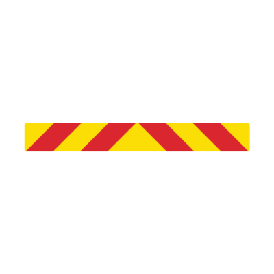 Horizontal Striped Heavy Vehicle Rear Marker Center