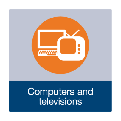 Computers and Televisions Waste Facility Management Sign