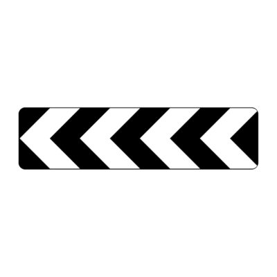 Chevron Alignment Marker Street Blade Sign