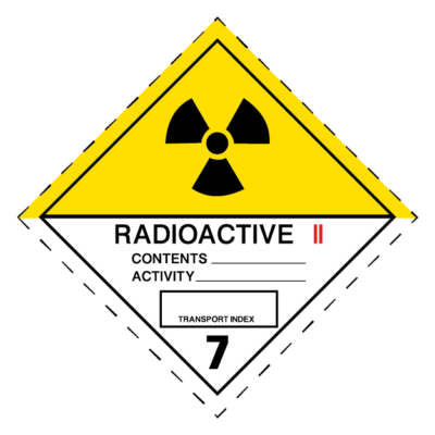 Radioactive Class 7 Dangerous Goods Sign II