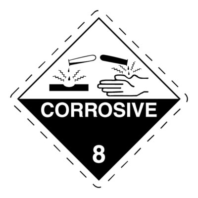 Corrosive Class 8 Dangerous Goods Sign