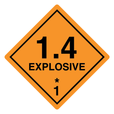 Explosive Class 1.4 Dangerous Goods Sign