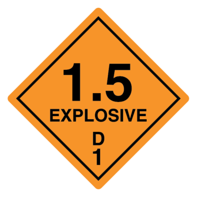 Explosive Class 1.5 Dangerous Goods Sign