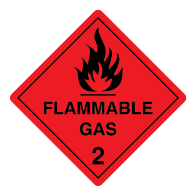 Flammable Gas Class 2 Dangerous Goods Sign