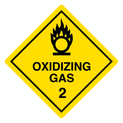 Oxidizing Gas Class 2 Dangerous Goods Sign