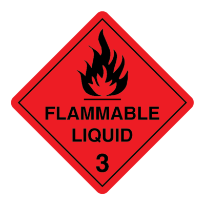 Flammable Liquid Class 3 Dangerous Goods Sign