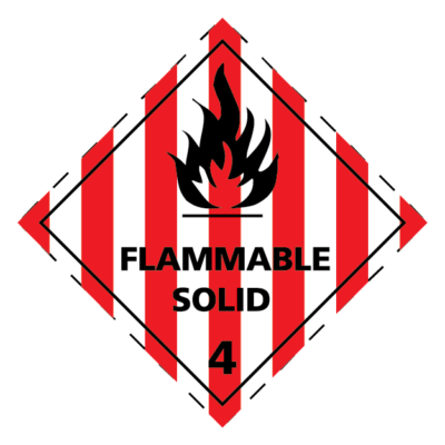 Flammable Solid Class 4 Dangerous Goods Sign