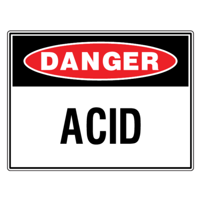 Danger Acid Safety Sign