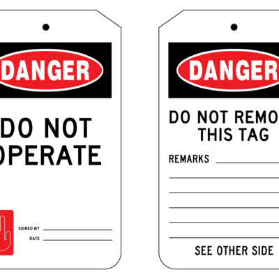 Danger Do Not Operate Tag