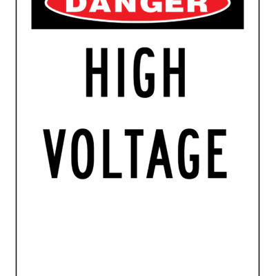 Danger High Voltage Tag