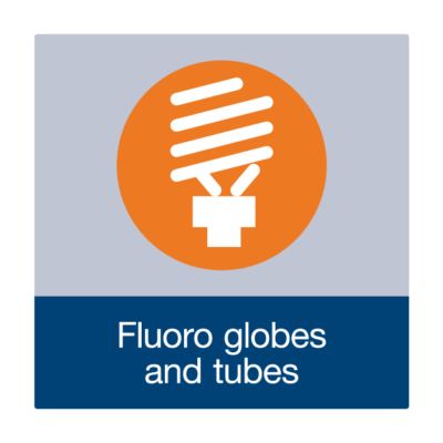 Fluoro Globes and Tubes Waste Facility Management Sign