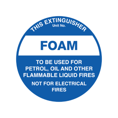Foam Fire Extinguisher Sign