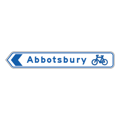 Bicycle Route Advance Directional Sign
