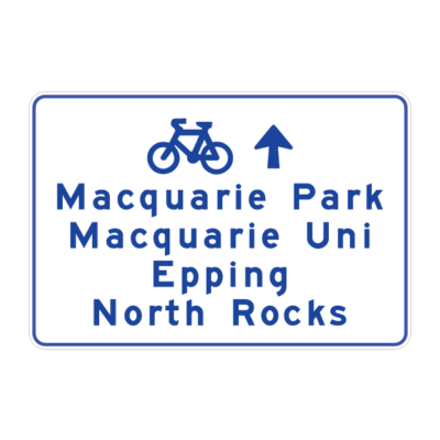 Bicycle Route Comprehensive Destination Information Sign
