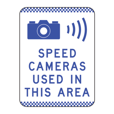 Speed Cameras Used In This Area Guide Sign