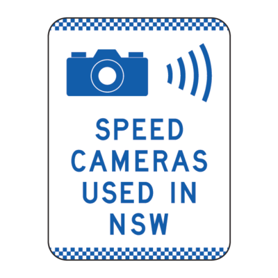Speed Cameras Used In NSW Guide Sign