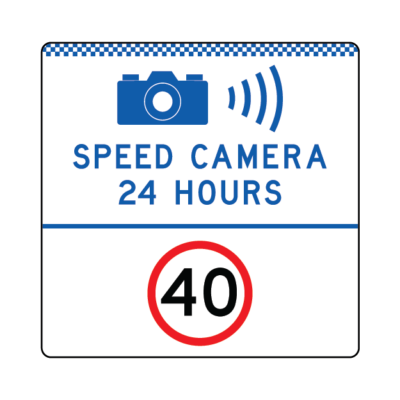 Speed Camera Enforcement Information Sign