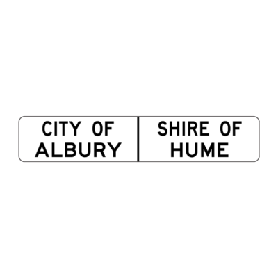 Local Government Area Border Guide Sign