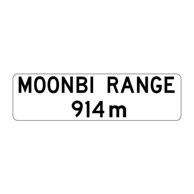 Geographical Feature Elevation Guide Sign