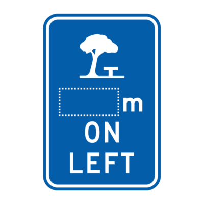Rest Area Advance Information Sign