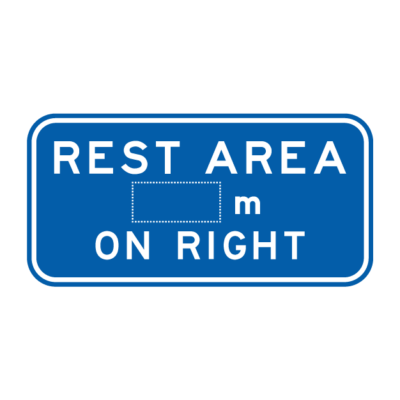 Rest Area On Right Guide Sign