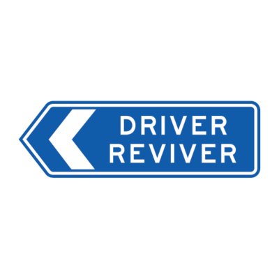 Driver Reviver Directional Arrow Sign