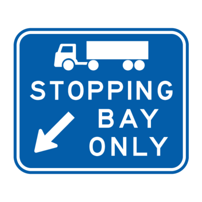 Stopping Bay Only Directional Arrow Sign