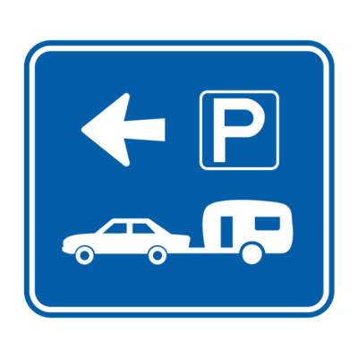 Caravan Parking Directional Guide Sign