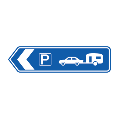 Car and Caravan Parking Directional Guide Sign