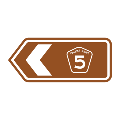 Tourist Drive Directional Route Marker