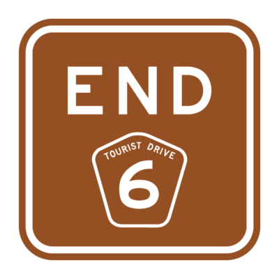 End Tourist Drive Route Marker