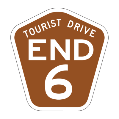End Tourist Drive Route Marker Shield