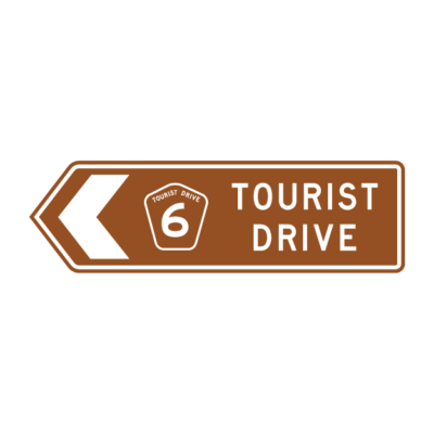 Tourist Drive Directional Arrow Sign